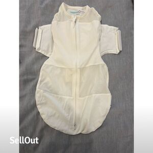 Happiest Baby SNOO Large Sleep Sack Swaddle Bundle White Organic Cotton